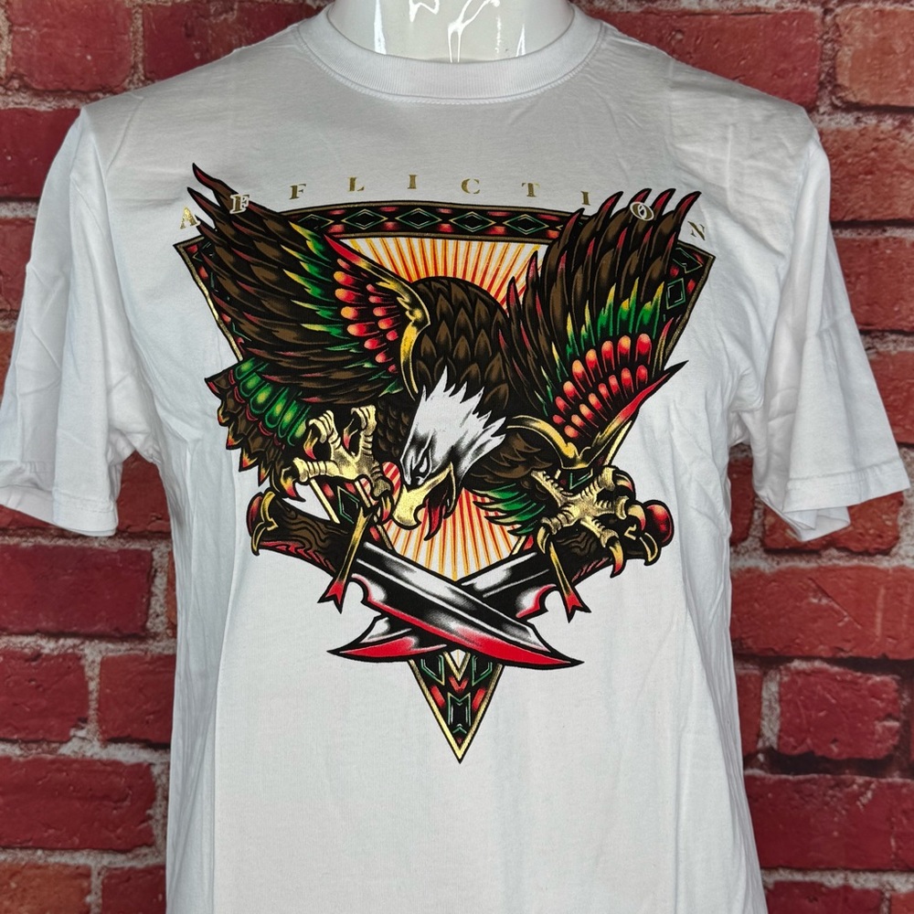 Affliction Black Label Men’s Eagle Short Sleeve T-shirt- Large - NWT - Picture 2 of 12